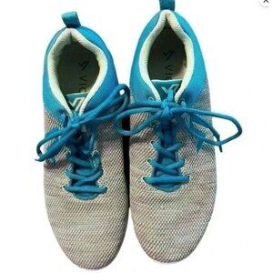 Vionic Womens Mesh Knit Lace-Up Athletic Shoes Size 9 Turquoise & White